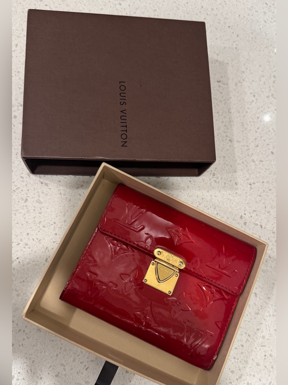Louis Vuitton Cherry patent leather wallet